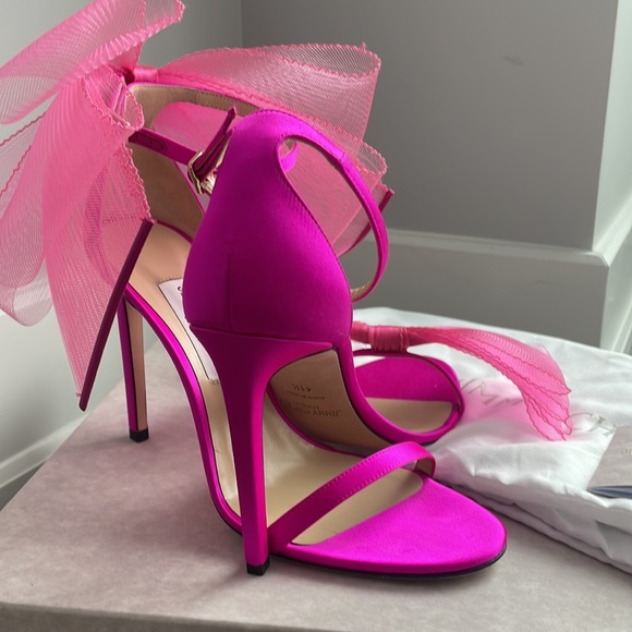 BRAND NEW Jimmy Choo Aveline 100 FUSCHIA - Picture 3 of 6